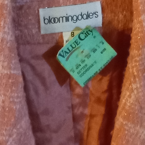 Bloomingdale's pink vintage ladies coat size 8 - Picture 3 of 6
